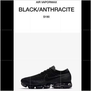 Nike Air Vapormax Flyknit “Black-Dark Grey” Size 11 men